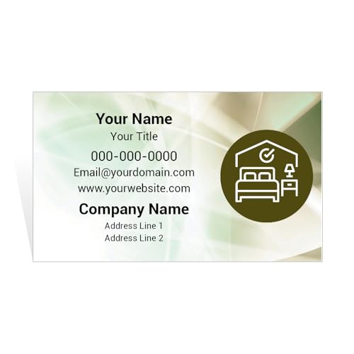 Custom Business Cards for Hotels & Vacation Rentals – 16 Pt Cardstock – Personalized B&B Owner, Property Manager, and Hospitality Pro Networking Cards (Amenity Abstract)