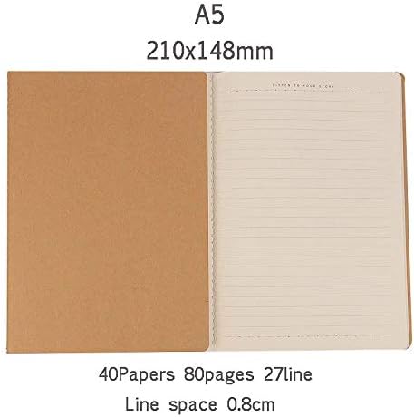 Exercise Notebook A5,10 Pack Bulk Composition Notebooks Oxford Hardback College Ruled Notepad Campus Journal 80 Page Thread Bound Black+Brown