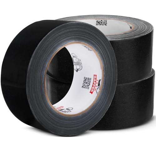 Cinta adhesiva negra Perco de 50 mm x 30 m de tela resistente