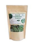 Pandan Leaves 0.6oz Dried Pandan Leaves 100% Pure Dried, Pandan Leaf Tea Aromatic Pandanus Leaf Air Dried Natural Fragrant, Sweet and Edible for Desserts, Cooking, Baking, Tea. Full Taste Boost Natural Dried Pandan Tea