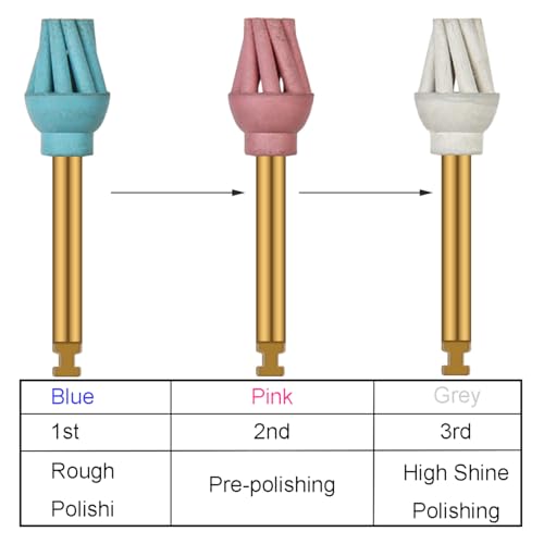 Image of Dental Rubber Diamond Polisher Helicoid Composite Polishing Discs 6Pcs | Polish Wheel Dentist Materials Multi purpose, Color Coded,Dentistry Tools Lab