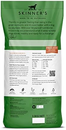Skinners Field & Trial Working 26, 2.5kg  Complete Dry Adult Dog Food, For Active Dogs, Greedy Eaters, High Energy