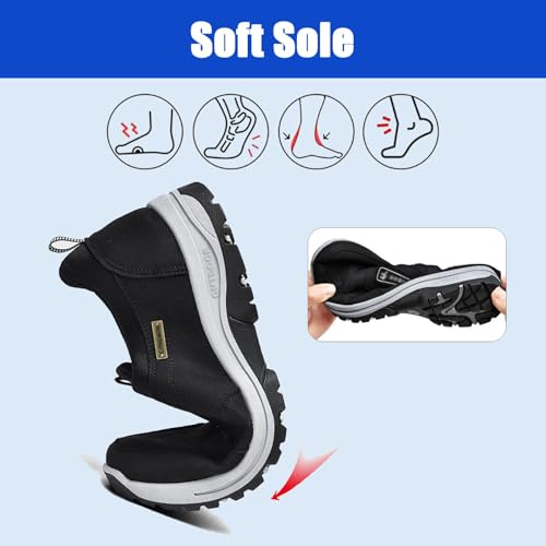 Scarpe Terapeutiche Per Diabetici Da Uomo Scarpe Da Corsa Scarpe Alluce Valgo Piedi Gonfi, Scarpe Da Ginnastica Leggere E Traspiranti Antiscivolo Scarpe Ortopediche Per Artrite Edema,Blue-42 Eu - 4