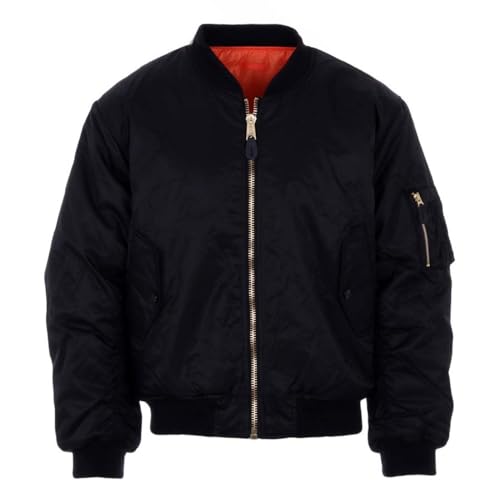 Fostex Garments, Bomber MA-1 Militare Originale USA (L, Nero)
