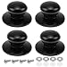 SRunDe Lot de 4 boutons de couvercle universels résistants à la chaleur bouton de casserole poignée de maintien poignée ronde Noirde levage pour bouilloires couvercles de batterie de cuisine - Noir