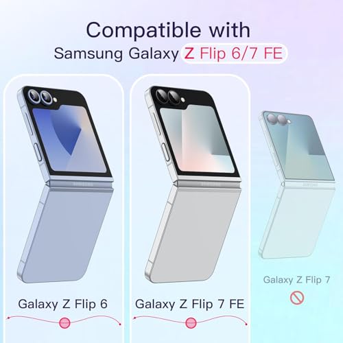 Image of SQUIF Case for Samsung Galaxy Z Flip 6 (2024), Transparent Back Cover with Drop & Camera Protection (Clear)