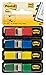 Post-it Haftstreifen Index Mini 683-4 – Farbige Haftnotizen in 11,9 x 43,1 mm – 4 Haftstreifen Blöcke à 35 Blatt in 4 Farben im praktischen Spender