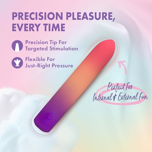Blush – Play with Me – Sunset Passion 6 Inch Bullet Pocket Vibrator – Nipple & Clitoral Pleasure – Platinum-Cured Liquid Silicone – USB Rechargeable & Waterproof–Adult Sex Toy for Women–in Multicolor - Image 6