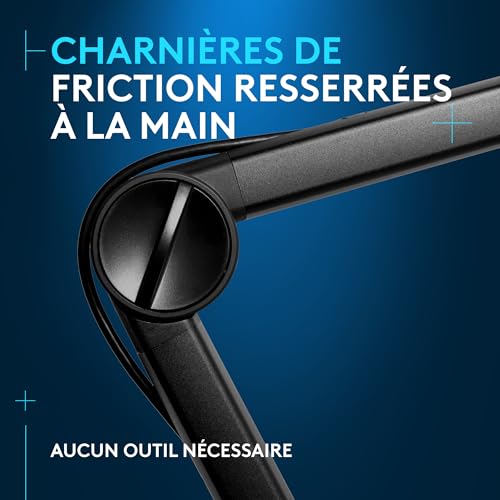 Logitech G Compass Bras articulé de diffusion pour microphone avec rangement de câbles noir - 4
