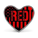R.E.D Remember Everyone Deployed Red Friday Heart Lapel Pin Art Badge Brooch Jewelry Clothing Hats Bags Decoration for Wedding Gift