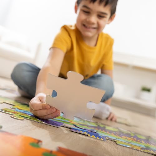 Melissa & Doug Land of Dinosaurs Jumbo Floor Puzzle 48-Piece Toy | 48 Wipe-Clean Pieces, Over 4 Feet Long, Search & Find Game, Educational Floor Puzzle Play, Learning Toys for Kids, Ages 6+ - image 7