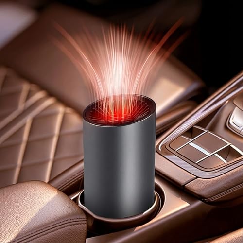 Minleer Portable 12V Car Heater for Fast Heating and Demisting, Compact Plug-in 12V Heater for Car, Campervan and SUV, Easy to Install and Use, Reliable Winter Heater for Travel and Daily Driving