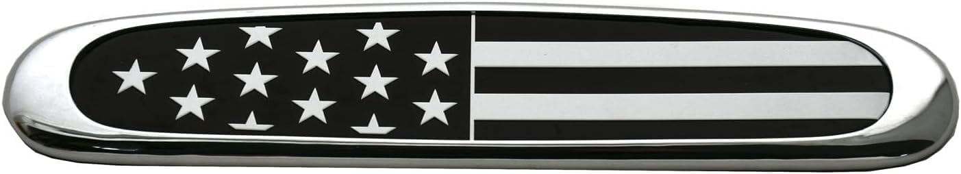 1x Grille USA Flag Emblem Truck Hood Badge Logo Compatible with Freightliner 22-57546-000 (Chrome)