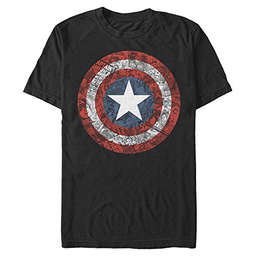 T-Shirt Avengers Classic Marvel Press Comicbook Shield en Coton Organique