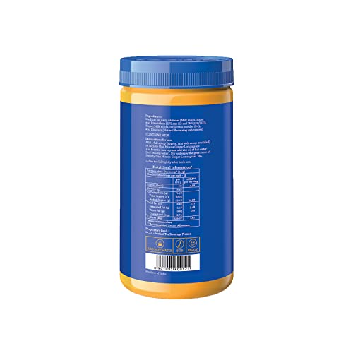 Image of Society One Minute Tea Powder | Ginger Lemongrass Flavour | Made With Lemongrass & Ginger | Flavoured Instant Tea | 500 Gram Jar | Pack Of 2