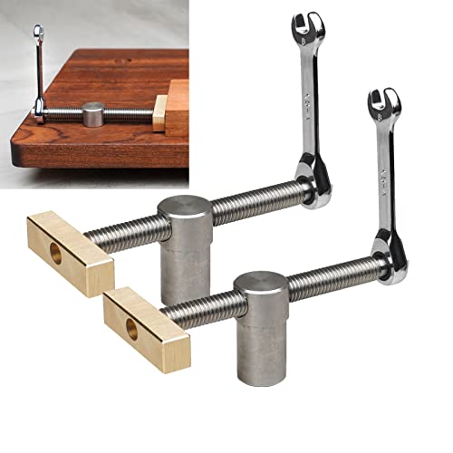 Ayaygd 2 Pack Bench Dog Clamp For 3/4 Inch Dog Hole Clamp, Adjustable Stainless Steel Brass Desktop Clips For Woodworking Benches Tools #TOP2