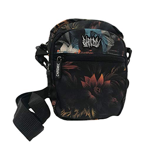 Mini Bolsa Lateral Chronic Shoulder Bag Folha Preta Tamanho:Único;Cor:Preto