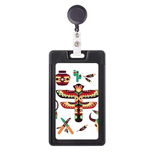 Porte-badge rétractable amérindien attrape-rêves pour enrouleur badge carte