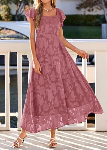 Image of KIRUNDO Bridesmaid Wedding Guest Formal Dresses for Women