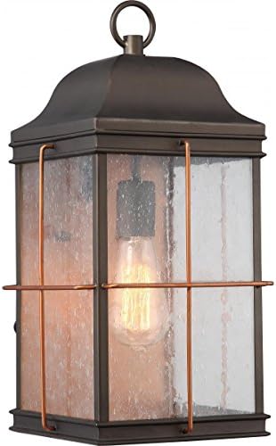 Howell - 1 Light Large Outdoor Wall Fixture with 60w Vintage Lamp Included; Bronze with Copper Accents Finish - Set of 1