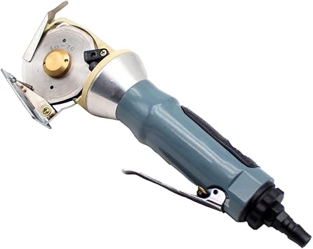 Pneumatic Cloth Fabric Cutting Machine, Air Round Knife Scissors Handheld Leather Cutting Machine Diameter 70MM 4000RPM BM-YG9