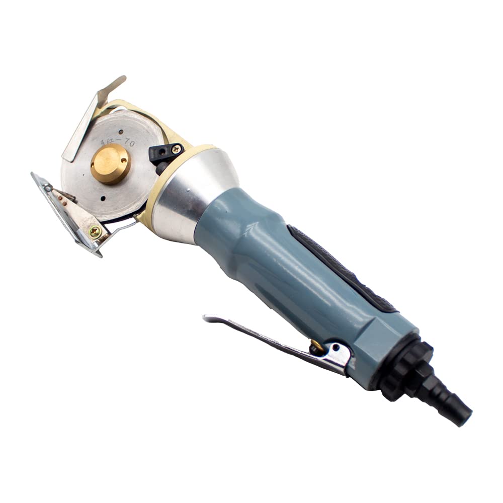 Jieotwice Pneumatic Cloth Fabric Cutting Machine, Air Round Knife Scissors Handheld Leather Cutting Machine Diameter 70MM 4000RPM BM-YG9