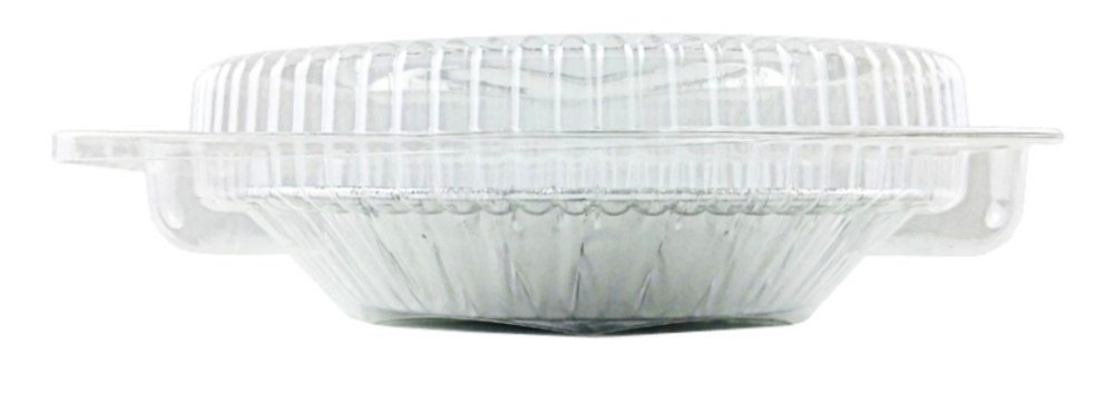 Pactogo Mini-Kuchenformen aus Aluminiumfolie, 15,2 cm, Einweg-Backblech mit transparenten Scharnierbehältern (300 Sets)