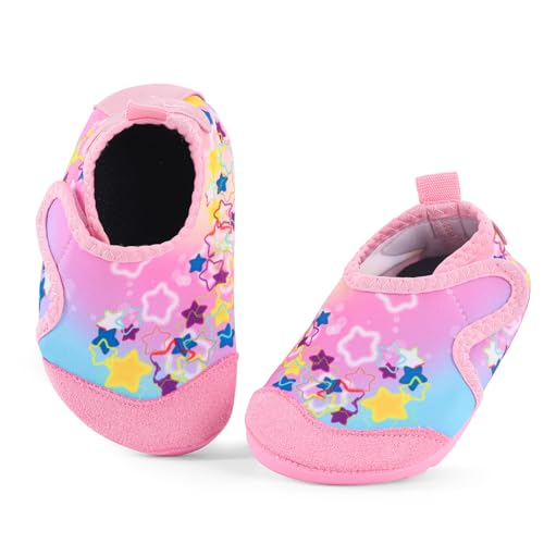 MASOCIO Escarpines Niña Calcetines Zapatos de Agua Bebe Verano para Playa Piscina Zapatillas Natacion Antideslizante Rosa 2 (Talla Fabricante: CN 23/24) EU 20/21