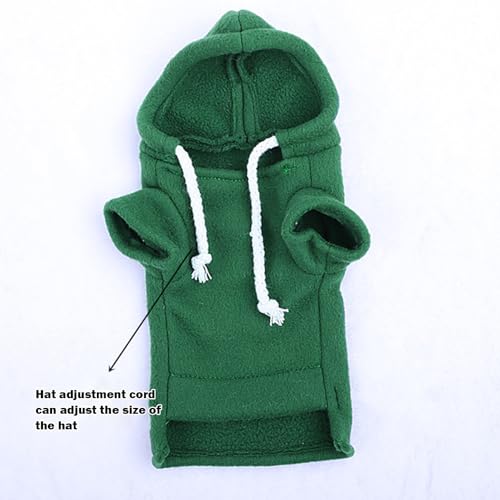 Sudadera con capucha para hurón y hámster ajustable en color gris 7