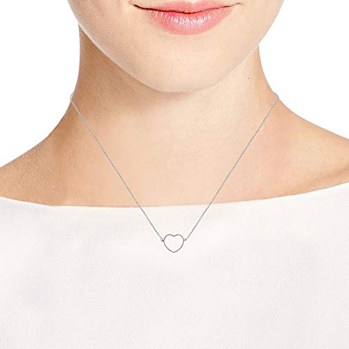 Collier cœur argent 925 ajustable pour éviter les problèmes de taille de cou