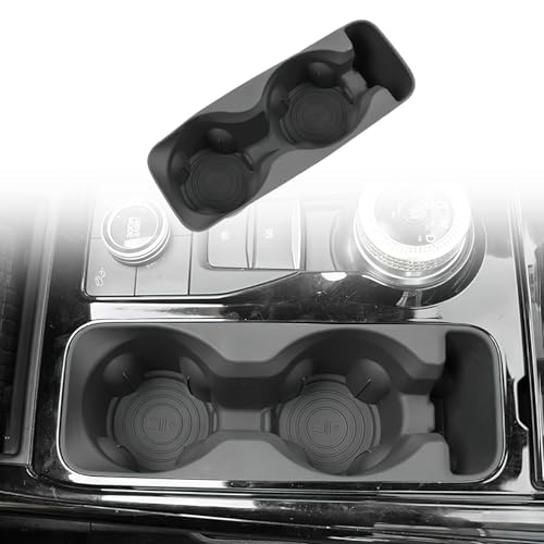 FDAIUN for 2020-2024 Ford Explorer Cup Holder Inserts Silicone Non-Slip Center Control Cup Holder Protector Organizer Interior Storage Accessories