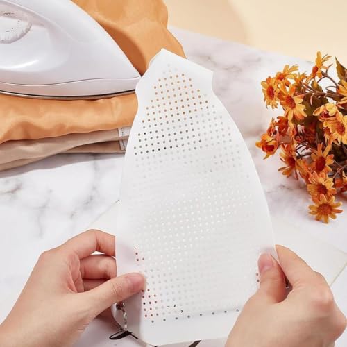 Image of Steam Iron Teflon Shoe Cover,Plate Protector Cover Ironing Accessories for Cloth Safe Slip Quick Install Cover Most Standard Size Iron Cover.