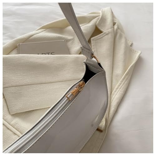 Image of Patent Leather Clutch Purse Shiny Evening Handbags for Women Armpit Shoulder Bag MINI Hobos