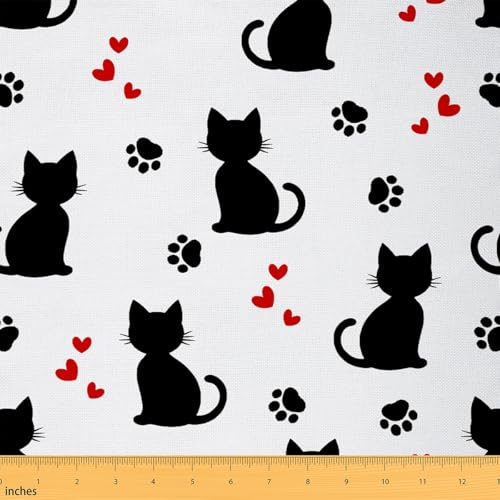 Erosebridal Black Cat Outdoor Fabric