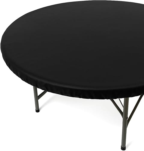 Miniatura 8 de TopTableCloth - Mantel rectangular de vinilo de 8pies, 96 x 30pulgadas con elástico en las esquinas, para Navidad, ajustable, plegable, para picnic,