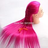 Red Yaki Hair Mannequin Head Hairdressing Professional Styling Head Female Manikin Doll Wig Training Head Manik Dummy Hairstyles