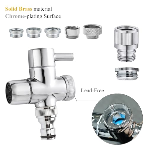 Sneatup Faucet Aerator to Garden Hose Diverter (5 adapters + Quick Connector)