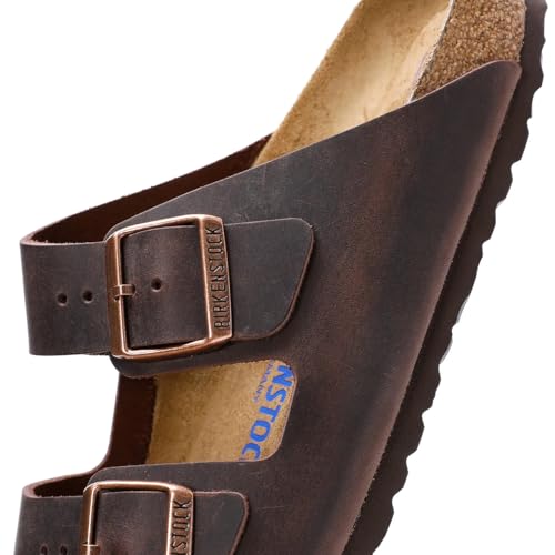 Image of Birkenstock Arizona Mules /Clogs Men Brown Mules Shoes, Habana, 8 US