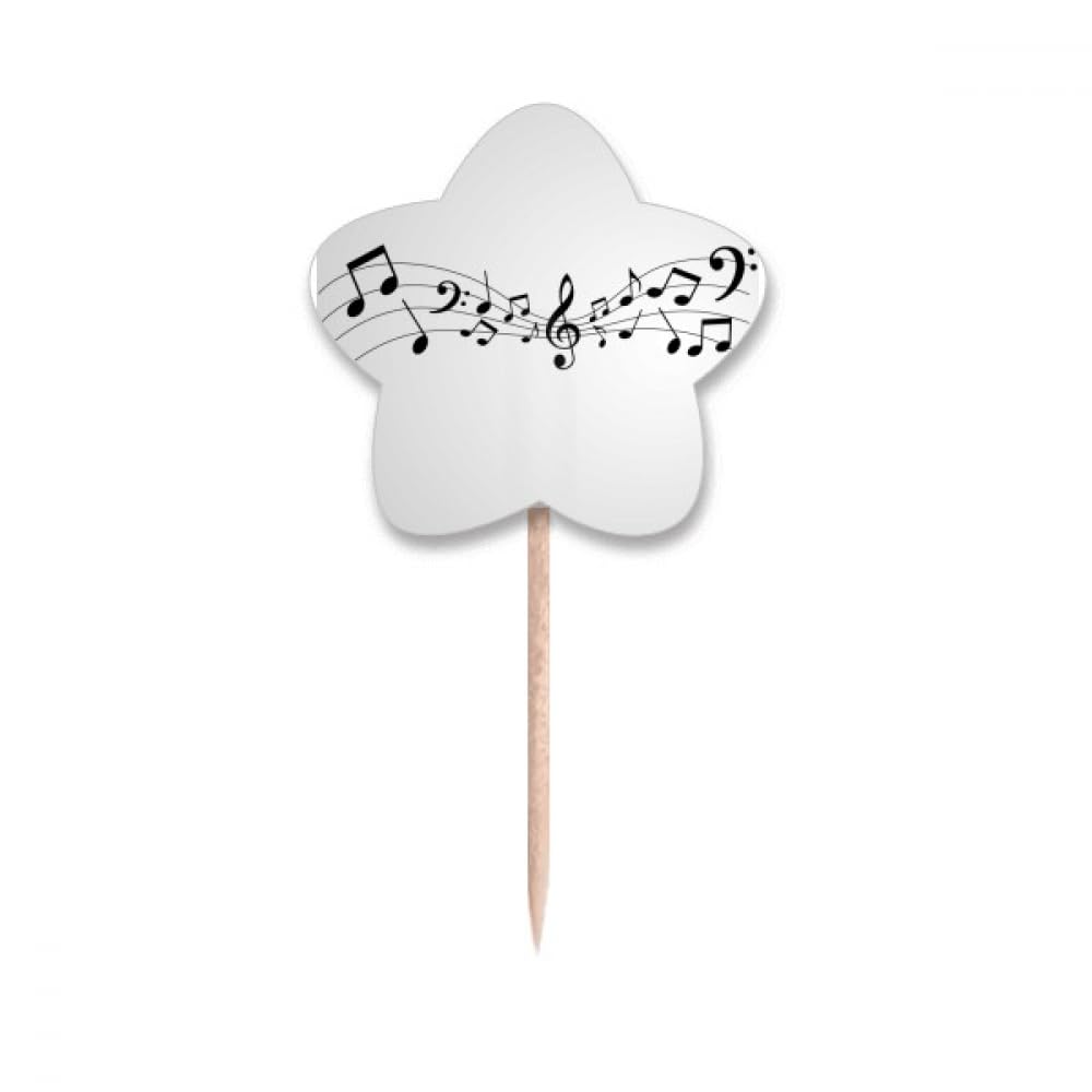 Cure-dents style art déco Dancg Music pour cupcakes et buffet chic (Lot de 5)