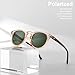 Gleyemor Fashion Polarized Round Sunglasses for Men Women Retro Vintage Acetate Frame Sunglasses (Clear Orange/G15 Green)