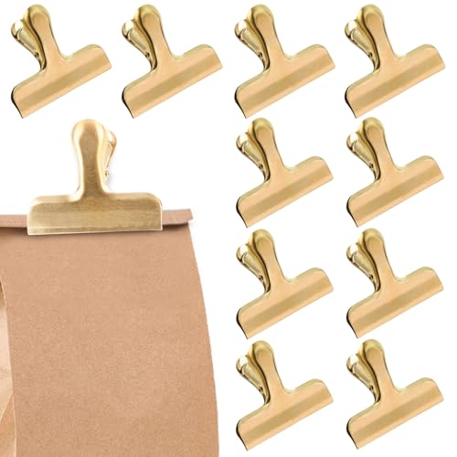 Dalababa 10 Pack 3 Inch Metal Large Bulldog Clips, Stainless Steel Drawing Board Binder Clips for Organizing Files Photos