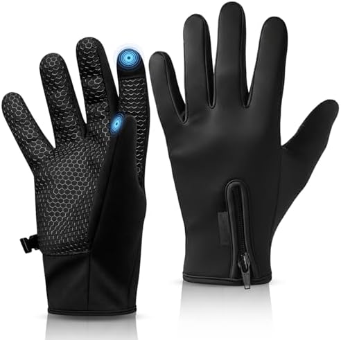 WFX Guantes de ciclismo con pantalla táctil térmica para correr, ...