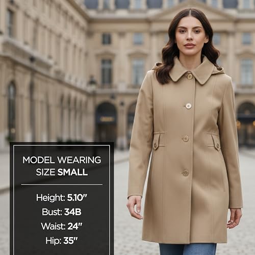 Image of Michael Kors Women's Single Breasted Raincoat With Detachable Hood