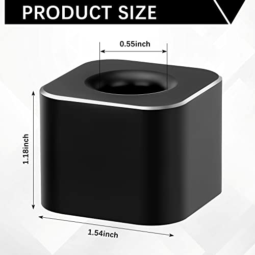 Chinco メタルペンスタンド 正方形 シングルペンホルダーベース アルミニウム 学生デスクオーガナイザー デスクデスクデスクデスクデスク用 歯ブラシスタンドホルダー ディスプレイ ホームオフィス 学生 教師用 (ブラック) 2枚目