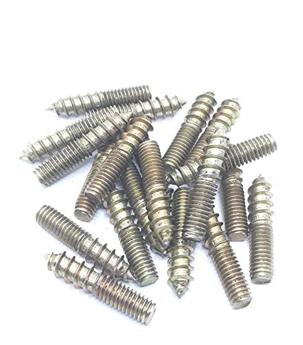 Image of Hanger Bolt M6x30 Double Headed Bolt Self-Tapping Screw for Furniture 20Pcs