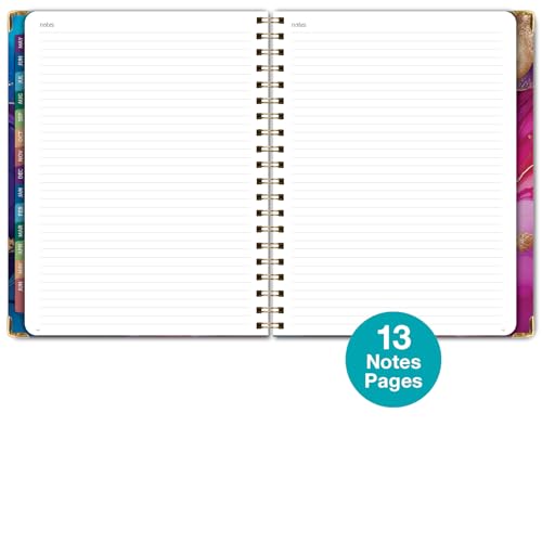 HARDCOVER Academic Year 2026-2027 Planner: 14 Months (May 2026 Through June 2027) 8.5"x 11" Daily Weekly Monthly Planner Yearly Agenda. Bookmark, Pocket Folder and Sticky Note Set (Pink Purple Marble) - Image 7