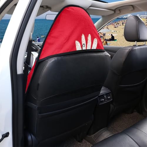 Image of Ladybug Waterproof Sweating Car Seat Cover for Post Gym Workout Universal Front Seat Cover Easy to Install Universal Size Fit for Most Cars SUVs Trucks Vans