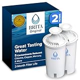 Brita Standard Water Filter for Pitchers and Dispensers, BPA-Free, Replaces 1,800 Plastic Water Bottles a Year, Lasts Two Months or 40 Gallons, Includes 2 Filters