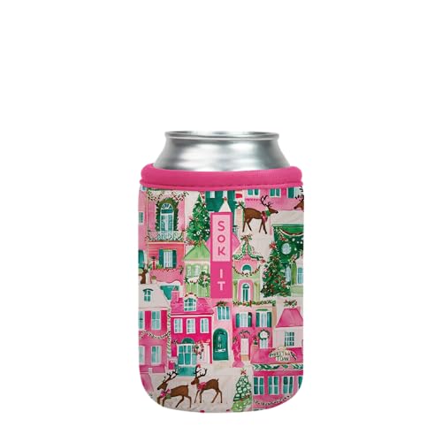 Sok It CanSok Sleeve for Beer & Soda Insulated Neoprene Cover (Sugarplum Street, 12oz Can Sleeve)