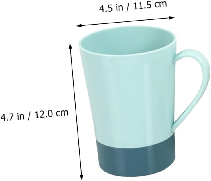4 Piece Tooth Rinsing Cup Set 450ml PP Reusable Bathroom Mugs image 2